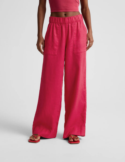 Softwash Linen Easy Wide Leg Pant by Beyond Yoga | Berry Red