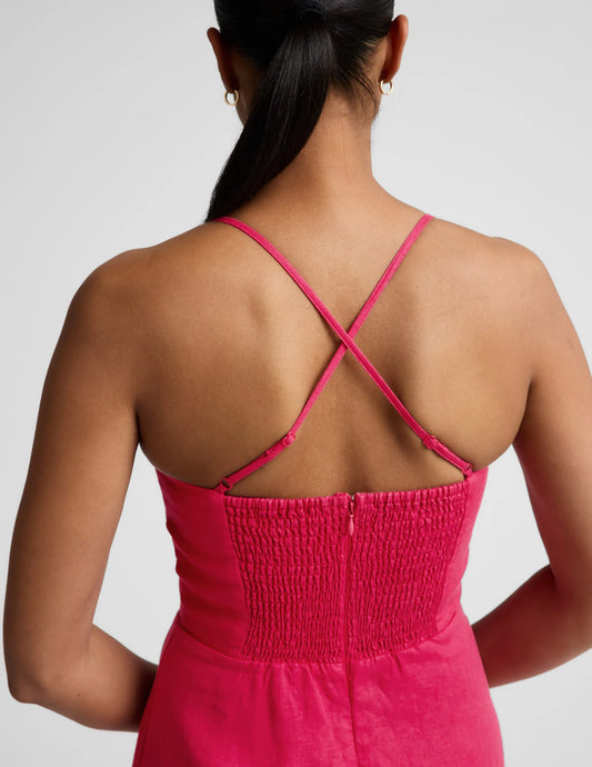 Softwash Linen Seaside Mini Dress by Beyond Yoga | Berry Red