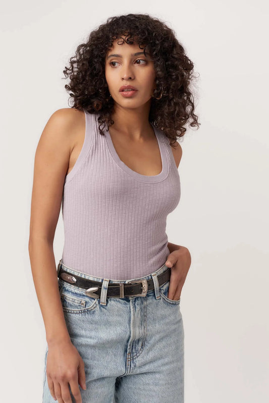 Suki Scoop Neck Tank by Project Social T | Violet Stone - Zen&Zip