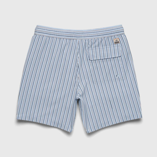 Jimmy 6.5" Seersucker Stripe Volley by SurfSideSupply | Skyway Blue - Zen&Zip