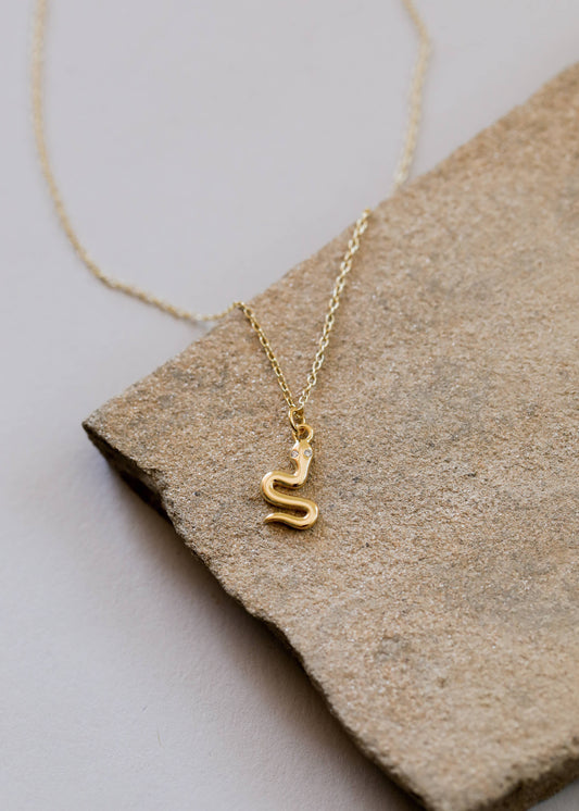 Snake Charmer Necklace by JaxKelly | Gold - Zen&Zip