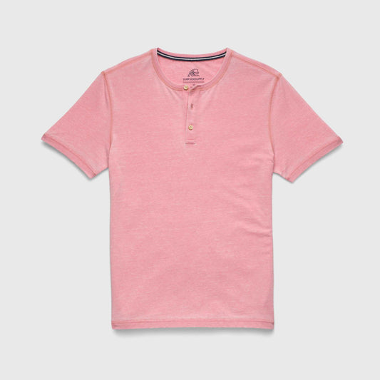 Sean Burnout Henley by SurfSideSupply | Brandied Apricot - Zen&Zip