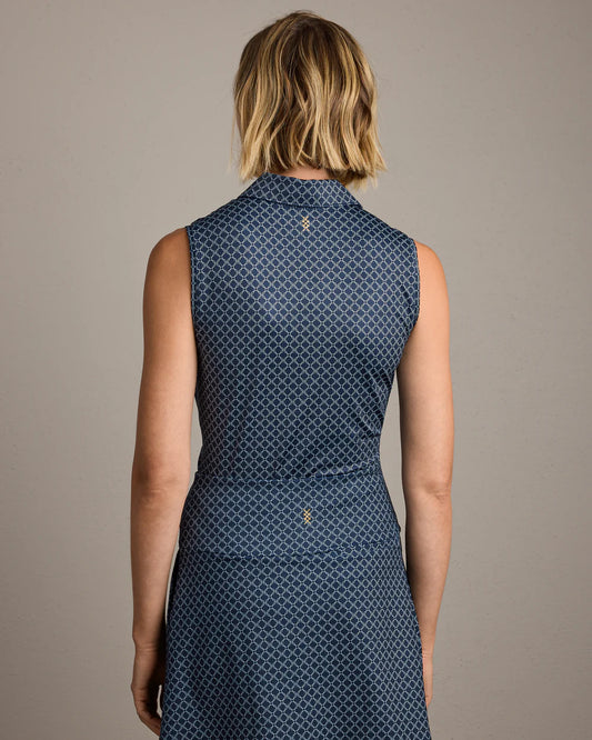 Course to Court Sleeveless Polo by Rhone | Navy Blue Links