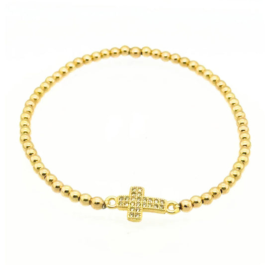 Esther GF Bracelet by Bara Boheme | Pave Cross - Zen&Zip