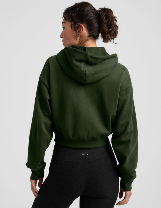 Luxefleece Zip Up Hoodie by Beyond Yoga | Dark Olive