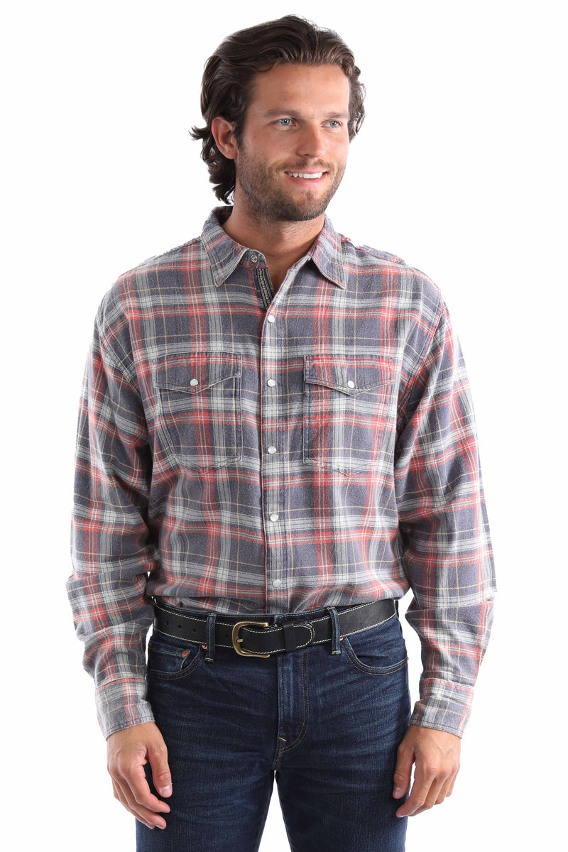 Signature Yarn Dyed Shirt by Scully Leather | Blue
