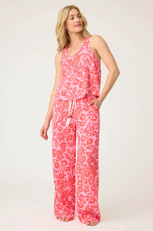 Bali Bay Floral Tank by P.J. Salvage | Sorbet
