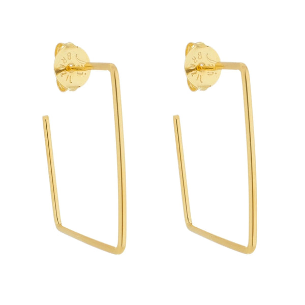 Large Square Hoops by Sai Brazil | 18k Gold Plated