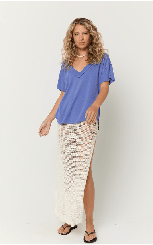 Baltimore VNeck Tee by Project Social T | Blue Iris - Full