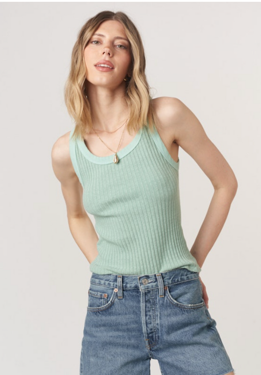 Cooper Sweater Rib Tank by Project Social T | Mint Kiss - Zen&Zip