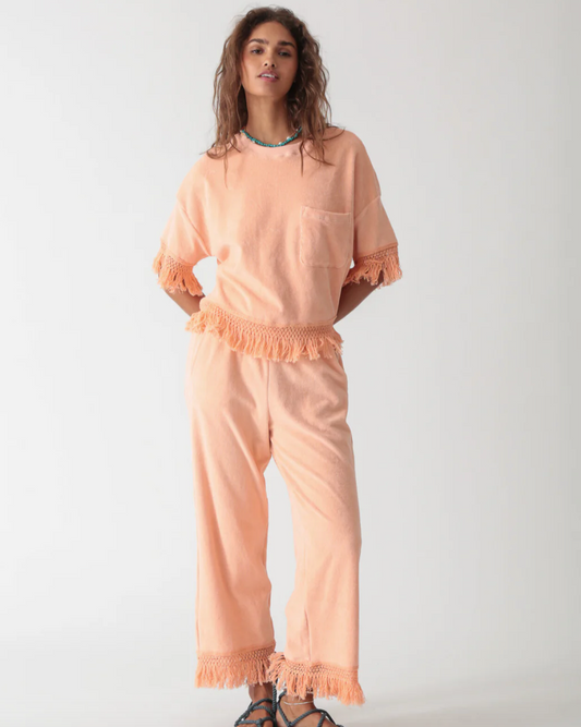 Ibiza Fringe Pant by Electric and Rose | Apricot