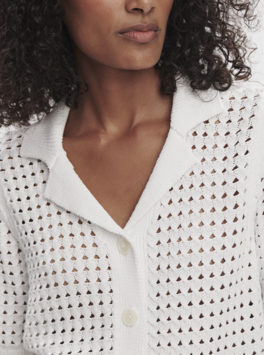 Ellie Knit Shirt by Varley | White