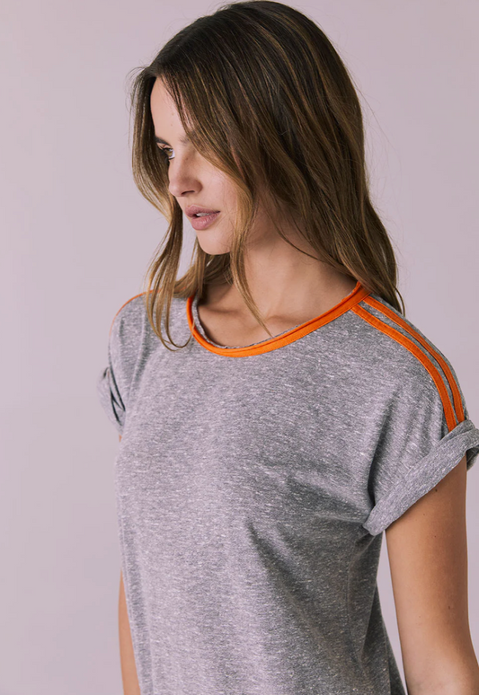 T-Shirt Mini Dress by Chaser | Streaky Grey