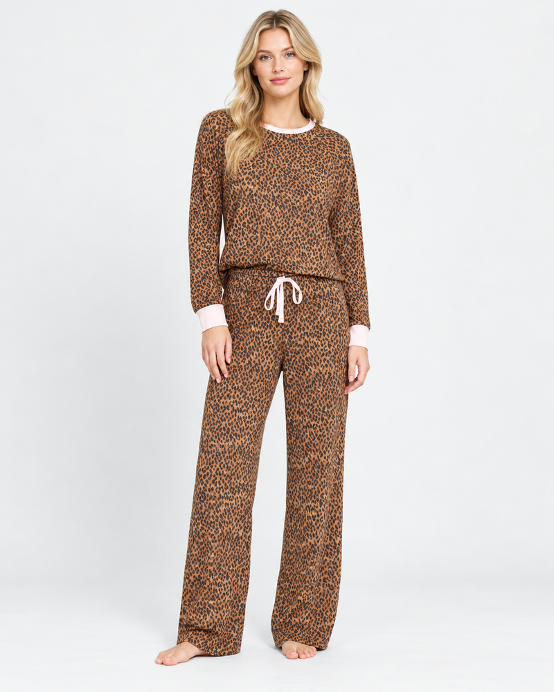 Star Seeker Long Set by Honeydew | Mocha Cheetah