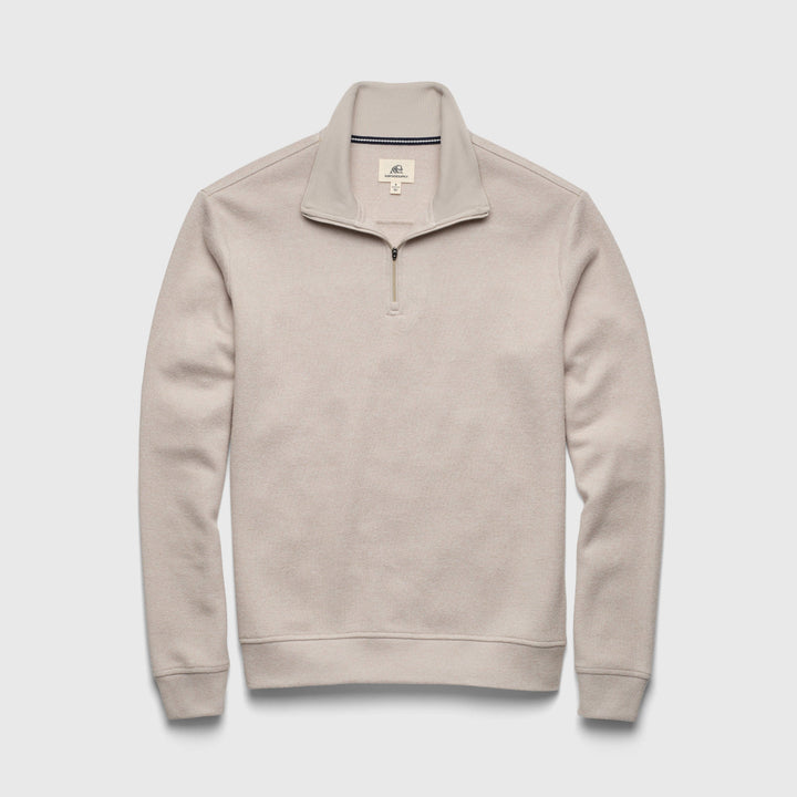Bobby Cashmist Fleece Quarter Zip by SurfSideSupply | Taupe Grey Heather