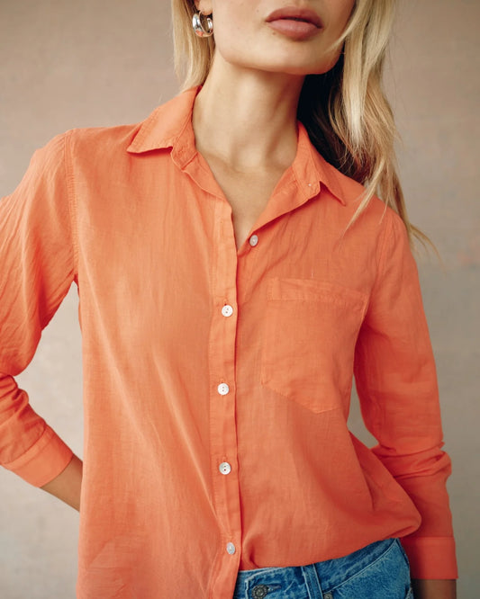 Pocket Button Down by Bella Dahl | Bright Tangerine
