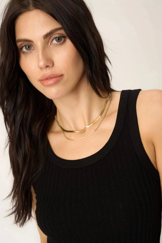 Cooper Sweater Rib Tank by Project Social T | Black - Zen&Zip