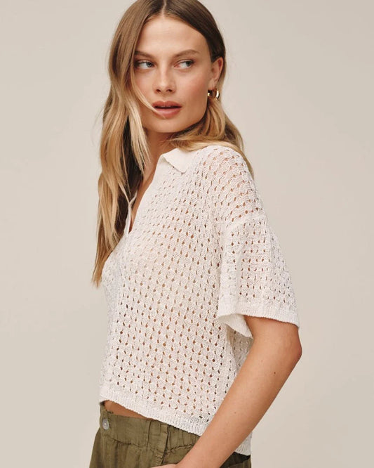 Short Sleeve Crop Pullover by Bella Dahl | Sand Stone