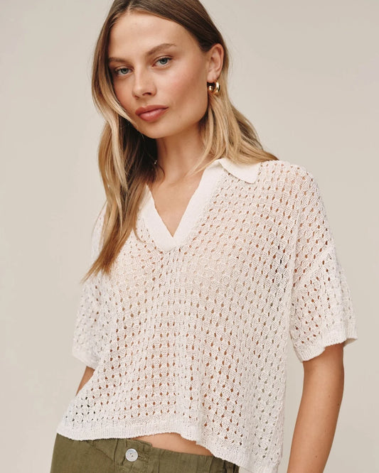 Short Sleeve Crop Pullover by Bella Dahl | Sand Stone