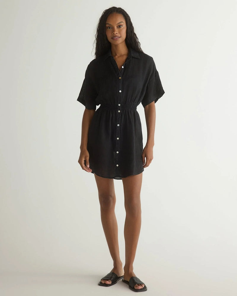 Smocked SS Dress by Bella Dahl | Black