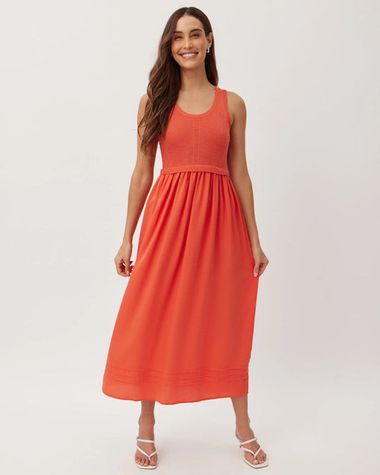 Sweater Midi Dress by Bella Dahl | Bright Tangerine