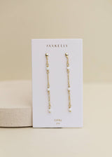 Gemstone Chain Drop Earring by JaxKelly | White Opal - Zen&Zip