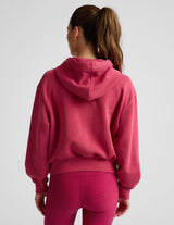 Fade Out Full Zip Hoodie by Beyond Yoga | Washed Berry Red