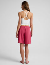 Fade Out Bermuda Short by Beyond Yoga | Washed Berry Red