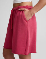 Fade Out Bermuda Short by Beyond Yoga | Washed Berry Red