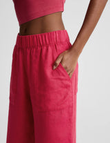 Softwash Linen Easy Wide Leg Pant by Beyond Yoga | Berry Red