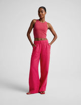 Softwash Linen Easy Wide Leg Pant by Beyond Yoga | Berry Red