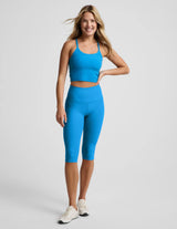 Spacedye Slim Racerback Cropped Tank by Beyond Yoga | Malibu Lagoon Heather