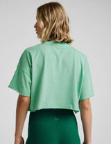 Better Than Ever Cropped Tee by Beyond Yoga | Washed Jade Pool