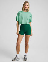 Better Than Ever Cropped Tee by Beyond Yoga | Washed Jade Pool