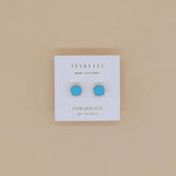 Round Gemstone Earrings by JaxKelly | Turquoise - Zen&Zip