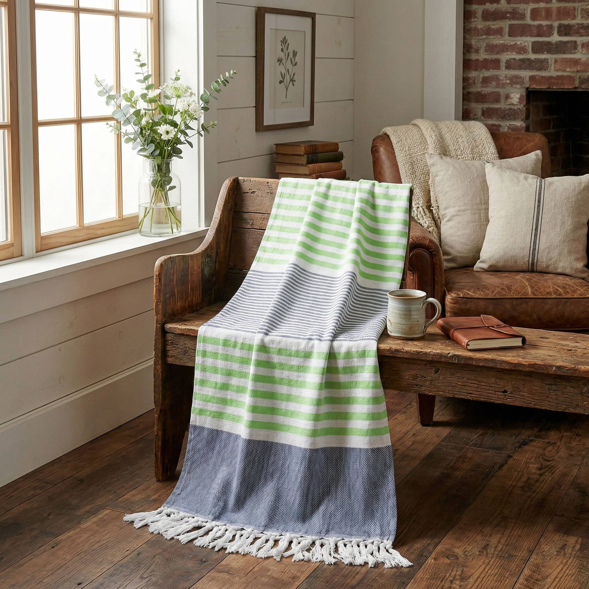 Turkish Towels Large, 100% Cotton Towels | 40x70" | 200 GSM - Zen&Zip