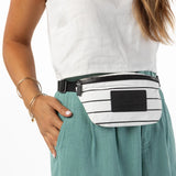 Pinstripe Mini Hip Pack Black/White