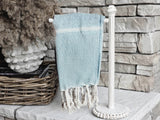 Fall Kitchen Hand Towels, Orange Cotton Dish Towels Tassels - Zen&Zip