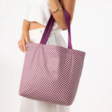 Lattice Reversible Tote by Aloha Collection | Sandstone/Plum