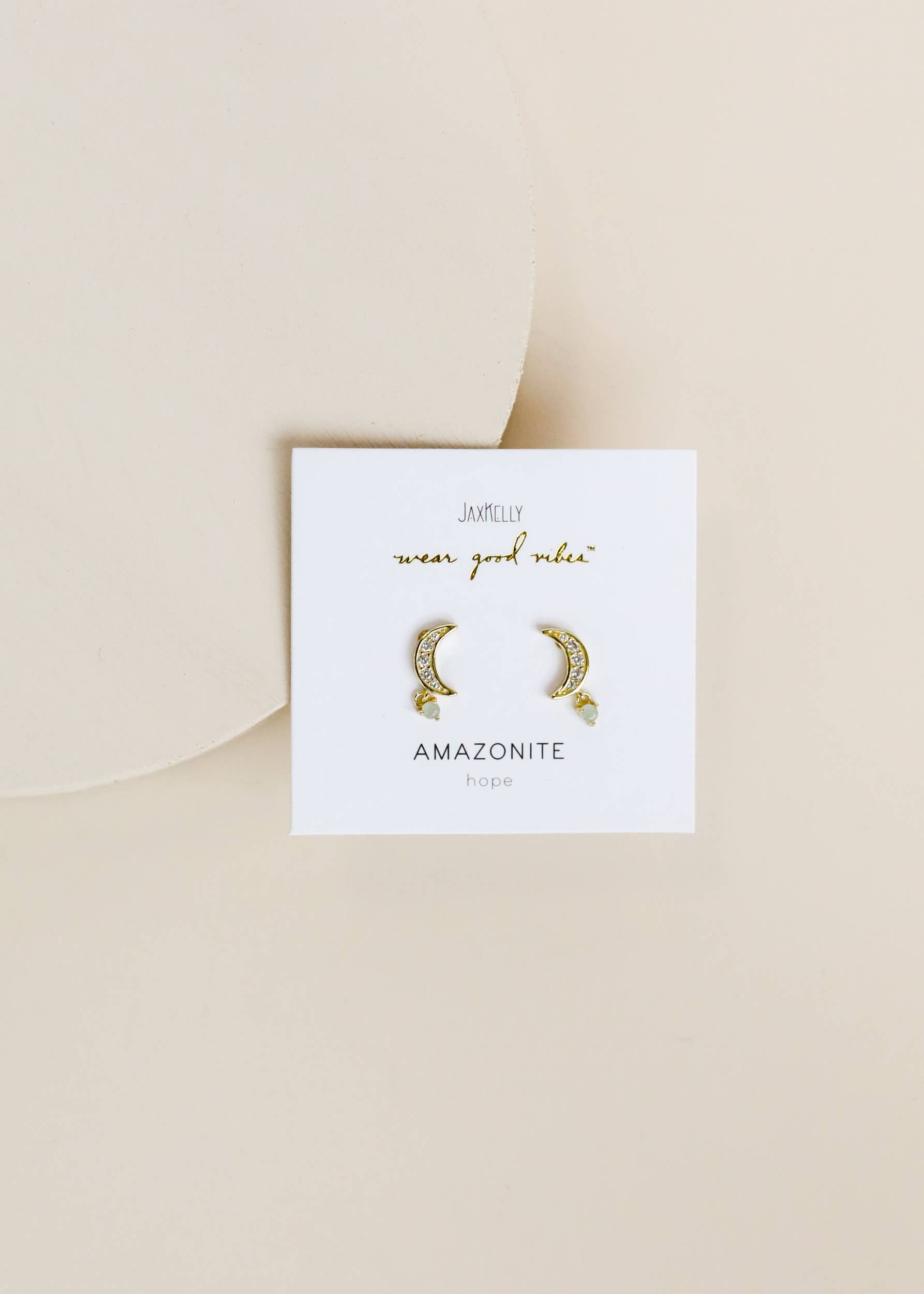 Moon Drop Earrings by JaxKelly | Amazonite - Zen&Zip