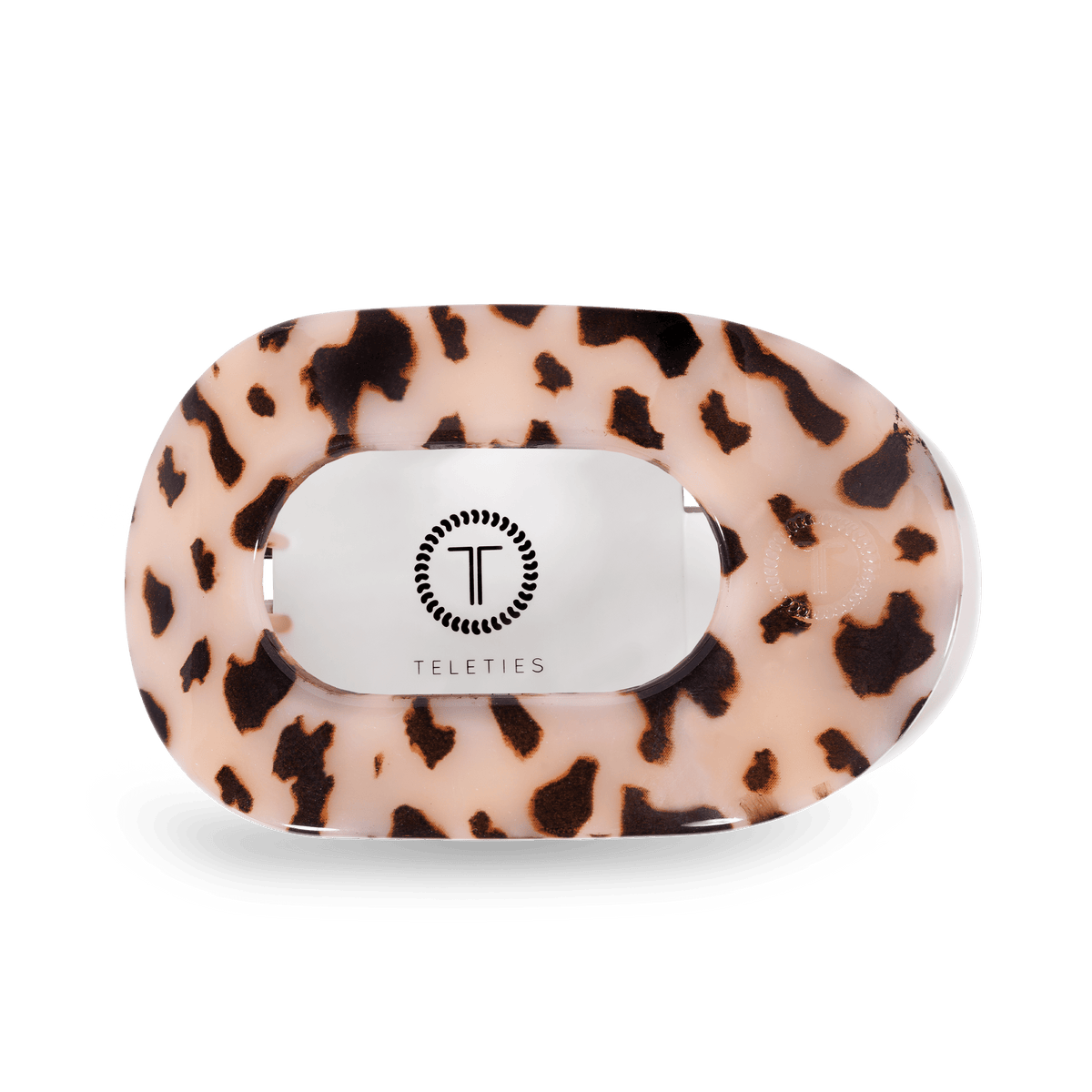 Blonde Tortoise Large Flat Round Clip