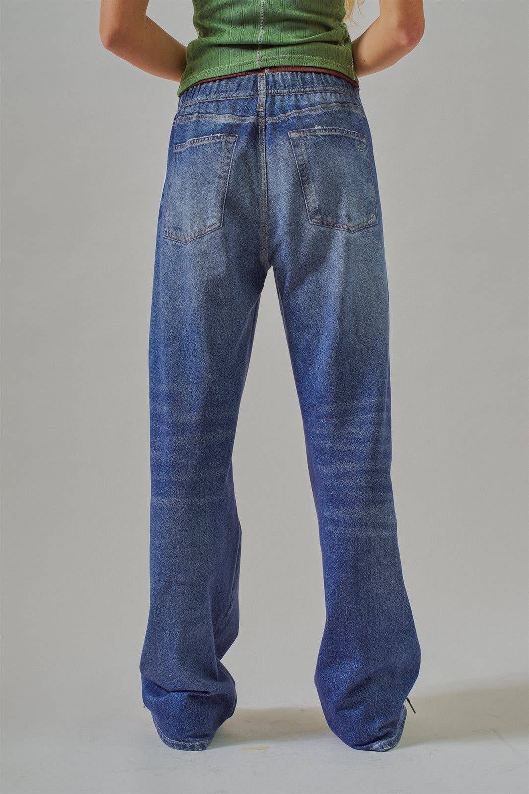 Faux Denim Side Stripe Track Pant by Fashion Week | Denim