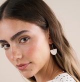 Clay Half Moon Hoops by JaxKelly | Oat Milk