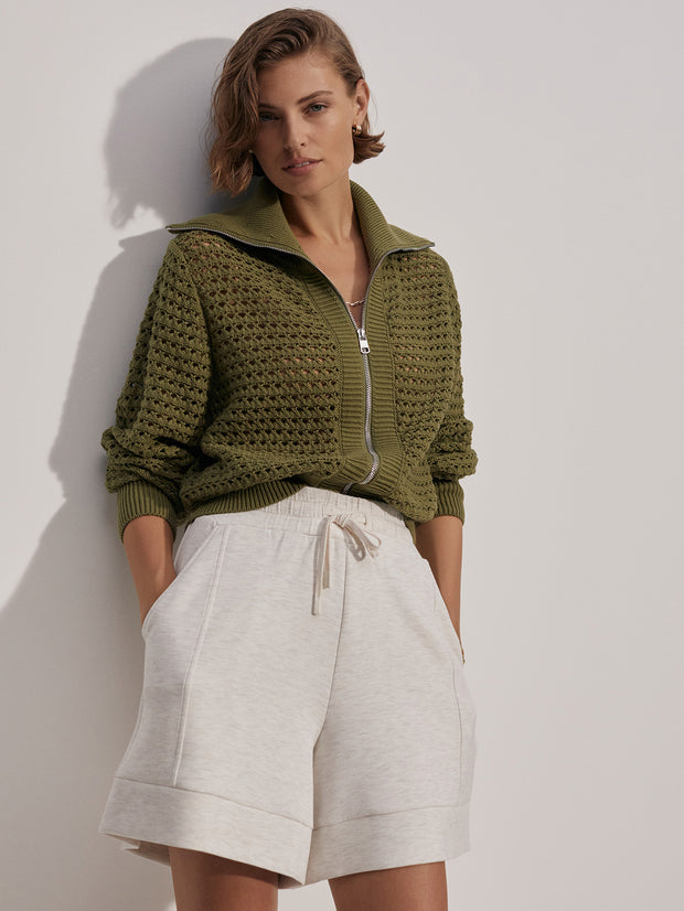 Eloise Full Zip Knit Fresh Fern