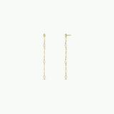 Gemstone Chain Drop Earring by JaxKelly | White Opal - Zen&Zip