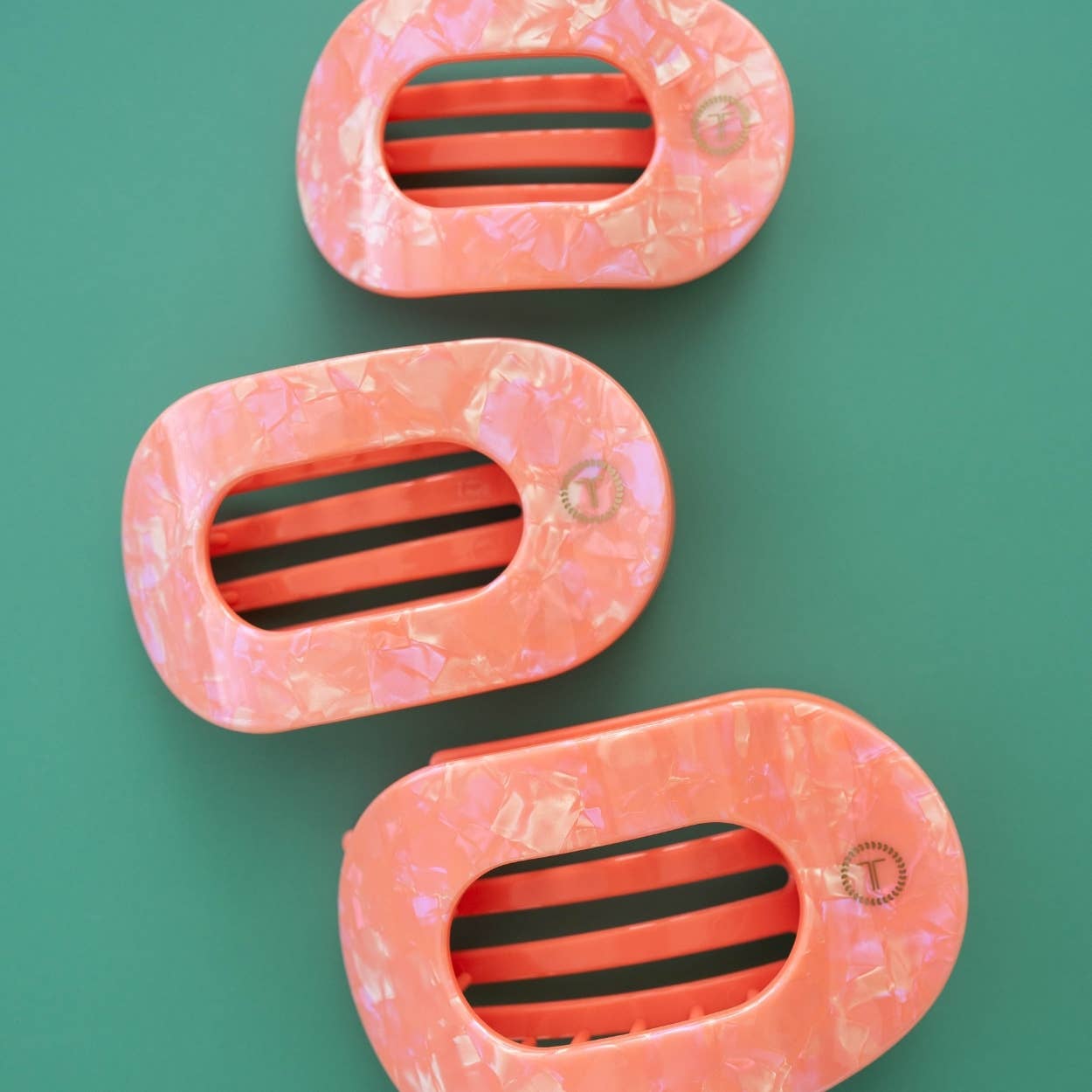Flat Round Hair Clip | Large | Dreamsicle - Zen&Zip