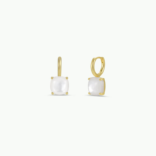 Gemstone Mini Drop Earrings by JaxKelly | Mother of Pearl - Zen&Zip