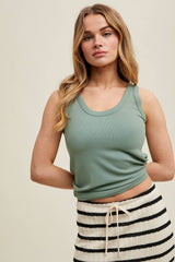 Basic Scoop Neck Ribbed Knit Tank by Wishlist Apparel | D.Sage - Zen&Zip