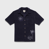 Mariner Saltwater Terry Camp Collar Shirt by SurfSideSupply | Navy Blazer - Zen&Zip