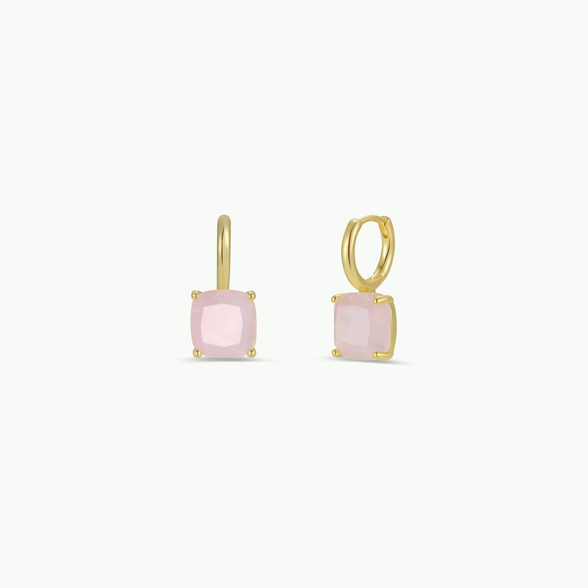 Gemstone Mini Drop Earring by JaxKelly |  Rose Quartz